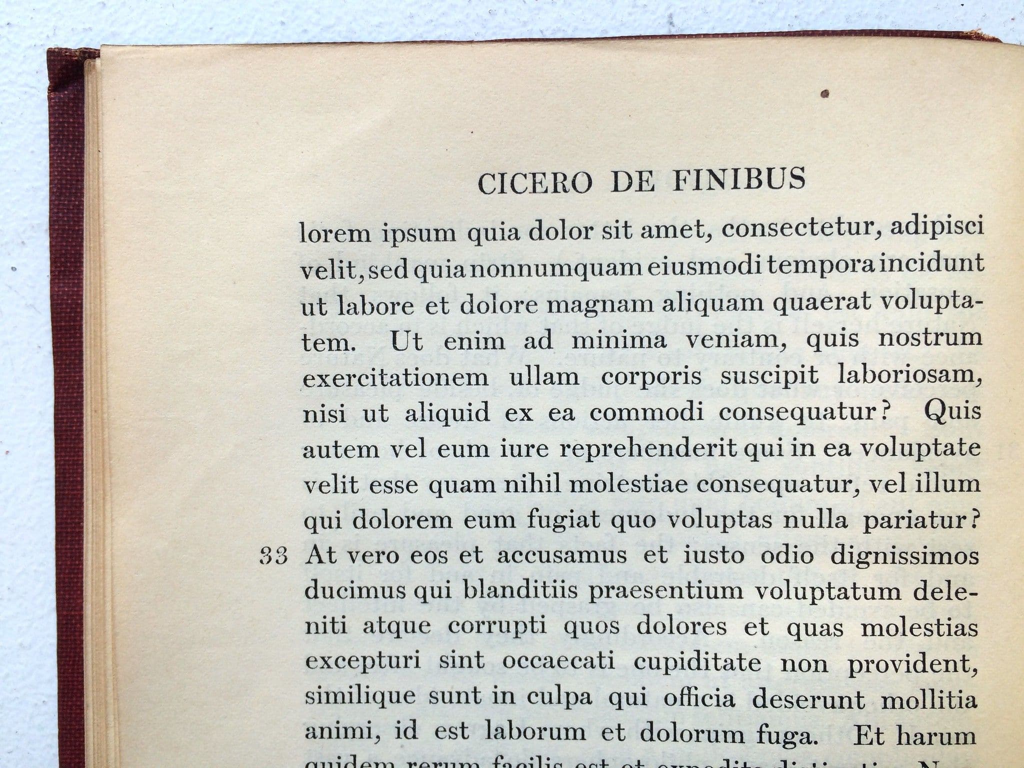 Lorem Ipsum written on a book